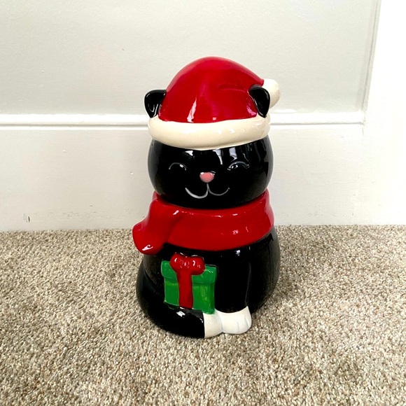 Black & White Christmas Cat Canister - Picture 2 of 9